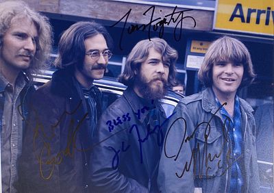 Creedence Clearwater Revival facsimile signed photo autographed by Tom Fogerty, Doug Clifford 