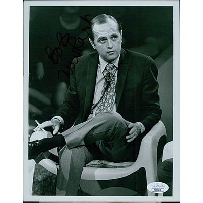 Bob Newhart signed photo. JSA Authenticated. Bob Newhart 7x9 Original Still glossy photo signed 