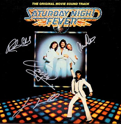 Bee Gees signed Saturday Night Fever album. Bee Gees 1977 Saturday Night Fever album. Signed: 