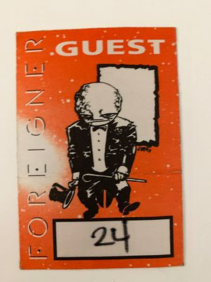 Foreigner Backstage Guest Pass