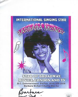Barbara McNair signed photo JSA authenticated. Barbara McNair signed photo. JSA authenticated