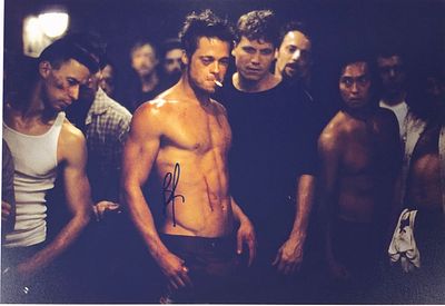 Fight Club Brad Pitt facsimile signed movie photo. 8x10 inches. This item is a reprint of an 