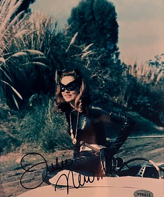 Batman Julie Newmar facsimile signed photo. Batman Julie Newmar signed photo. 8x10 inches. This 