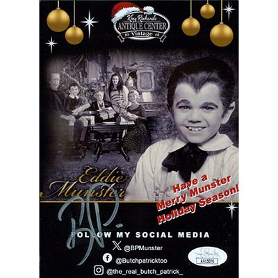 The Munsters Butch Patrick signed photo. JSA Authenticated. The Munsters Butch Patrick 5x7 matte 