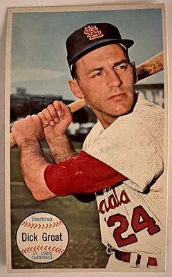 St. Louis Cardinals Dick Groat baseball trading card. 3x5 inches