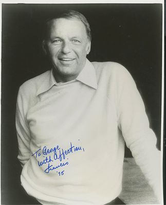 Frank Sinatra signed photo. Frank Sinatra autographed photo. 8x10 inches