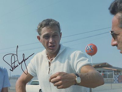 Bullitt Steve McQueen signed movie photo. GFA Authenticated. Steve McQueen autographed photo. 