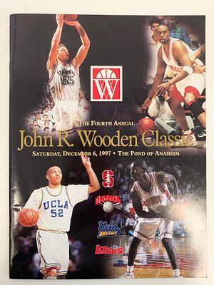 4th Annual John R. Wooden Signed Classic Souvenir Program 1997. 4th Annual John R. Wooden Signed 