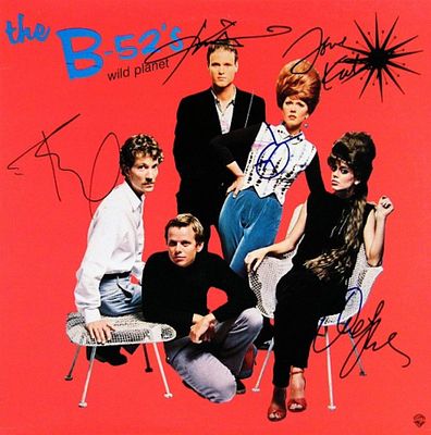 B-52's signed Wild Planet album. GFA Authenticated. B-52's signed Wild Planet album 1980 