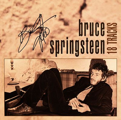 Bruce Springsteen 18 Tracks signed record flat (no album). This is same size as the record album 
