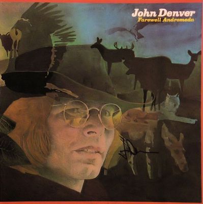 John Denver Farewell Andromeda signed album. John Denver Farewell Andromeda - 1973 signed album