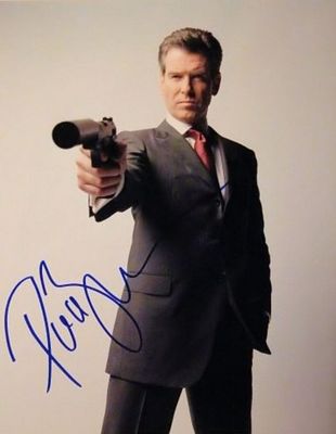 James Bond Pierce Brosnan signed photo. 8 in. by 10 in. Promotional photo from "James Bond" 