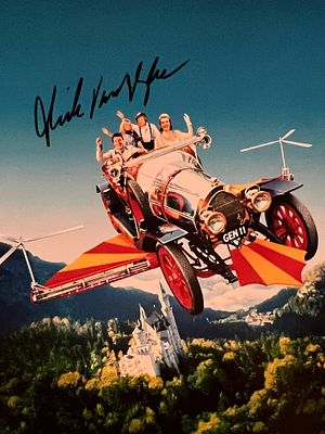 Chitty Chitty Bang Bang Dick Van Dyke signed movie photo. Chitty Chitty Bang Bang signed movie 