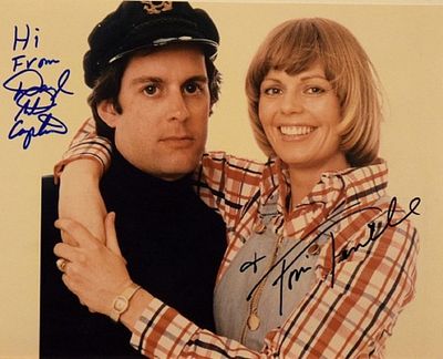 The Captain and Tennille signed photo. 8 in. by 10 in. Promotional photo autographed as: Hi From 