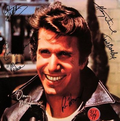 Happy Days The Jukebox International compilation Fonzie Favorites signed album. This classic 