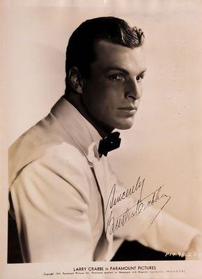 Flash Gordon Buster Crabbe signed portrait photo. 8 in. by 10 in. Black and white portrait photo 
