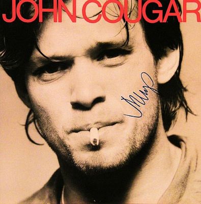 John Cougar Mellencamp signed John Cougar album. John Cougar Mellencamp's 1979 hit John Cougar 