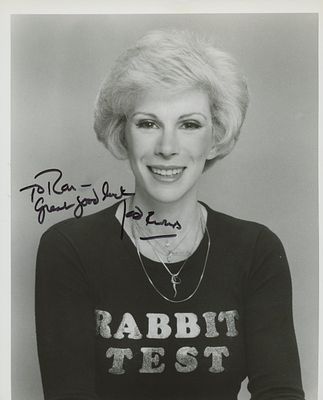 The Tonight Show Joan Rivers signed photo. Joan Rivers signed photo. 8x10 inches