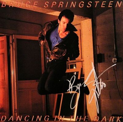 Bruce Springsteen 12 inch signed Dancing In The Dark single album. Bruce Springsteen 1986 12 