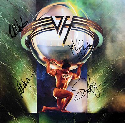 Van Halen signed 5150 album. Van Halen 1986 5150 album. Signed: Sammy Hagar, Michael Anthony 