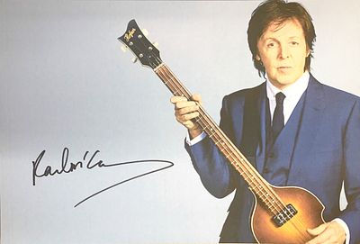 Paul McCartney facsimile signed photo. 8x10 inches. This item is a reprint of an original autograph
