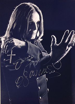 Ozzy Osbourne facsimile signed photo. 8x10 inches. This item is a reprint of an original autograph