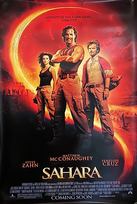Sahara 2005 original movie poster. 27x41 inches This item is part of an exclusive collection 