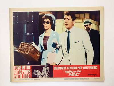 Toys in the Attic original 1963 vintage lobby card on heavy card stock. 11x14 inches