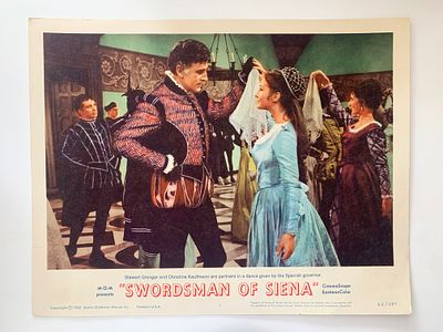 Swordsman of Siena original 1962 vintage lobby card on heavy card stock. 11x14 inches