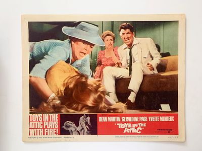 Toys in the Attic original 1963 vintage lobby card on heavy card stock. 11x14 inches