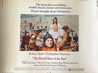 The Royal Hunt of the Sun 1969 vintage movie poster. 22x28 inches