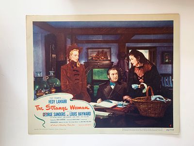 The Strange Woman original 1946 vintage lobby card on heavy card stock. 11x14 inches