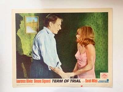 Term of Trial 1962 vintage lobby card. Term of Trial original 1962 vintage lobby card on heavy 