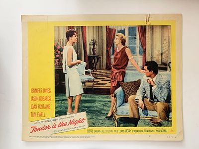 Tender is the Night 1962 vintage lobby card. Tender is the Night original 1962 vintage lobby 