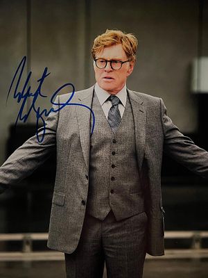 Captain America Robert Redford signed movie photo. 8x10 inches