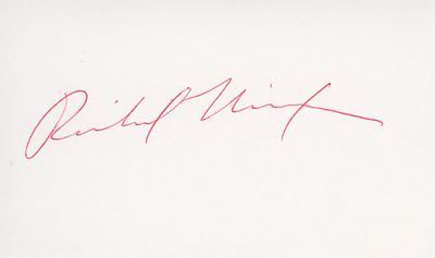 Richard Nixon signature cut