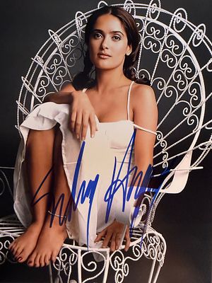 Salma Hayek signed photo. 8x10 inches