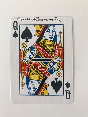 Dracula's Carla Laemmle signed queen of spades playing card. Carla Laemmle signed queen of 
