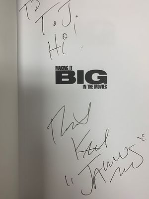 Making It Big In The Movies signed book. Making It Big In The Movies book signed by Richard Kiel