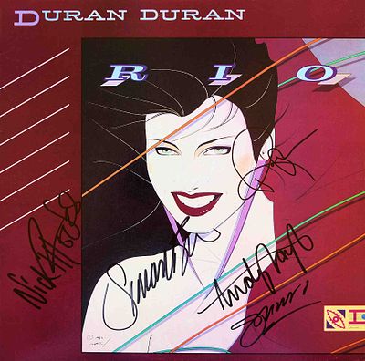 Duran Duran signed Rio album. Duran Duran 1982 Rio album. Signed: Simon Le Bon, Nick Rhodes 