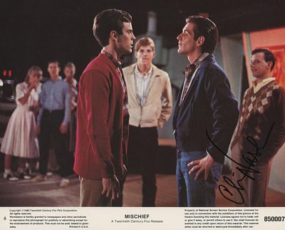 Mischief Chris Nash signed movie photo. Mischief signed movie photo autographed by Chris Nash. 