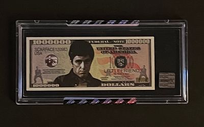 Scarface Limited Edition Encapsulated Al Pacino 1000000 Bill. Limited Edition Encapsulated 