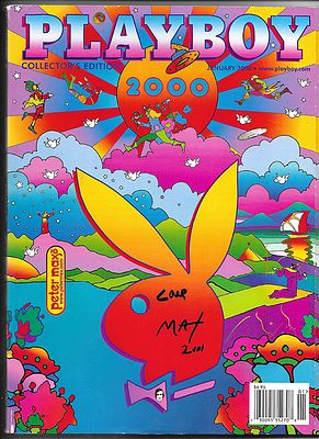Peter Max signed Playboy Magazine. Peter Max signed PLAYBOY Collector&acirc;€™s Edition January 2000 