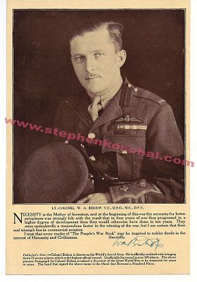 Mentalist And Mind Reader W.A Bishop Signed Portrait. FPortrait of Bishop in his uniform 