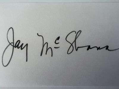 Charlie Parker Pianist Jay McShann original signature. Jay McShann original signature. 5x3 inches