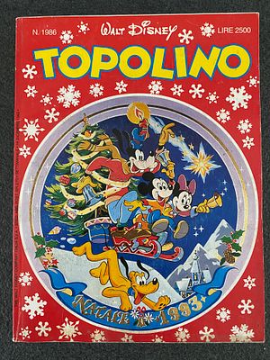 Walt Disney 1993 Topolino Italian Language Comic Magazine. Approximately 200 pages