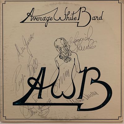 Average White Band &acirc;€“ AWB signed 1974 Vinyl LP. 12x12 inches