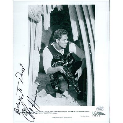 Pitch Black Cole Hauser signed photo. JSA Authenticated. Cole Hauser Pitch Black 8x10 matte 