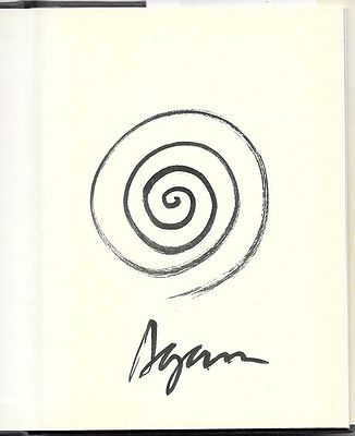Israeli Kinetic Artist Yaakov Agam signed Book. Book by Jasia Reichardt with Agam concentric 