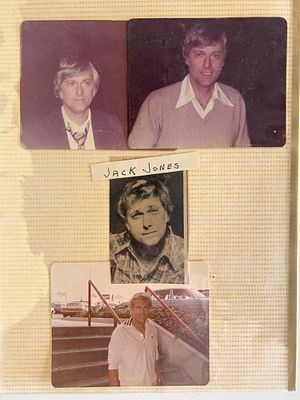 Jack Jones collection of vintage photos. Jack Jones Photo Album Sheet. All photos and signatures 